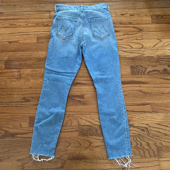 Mother Denim Jeans High Waisted Looker Ankle Fray Shoot to Thrill Women’s Sz. 28 - Picture 9 of 11